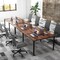 Conference Table with Metal Frame, Cable Grommets and Adjustable Feet